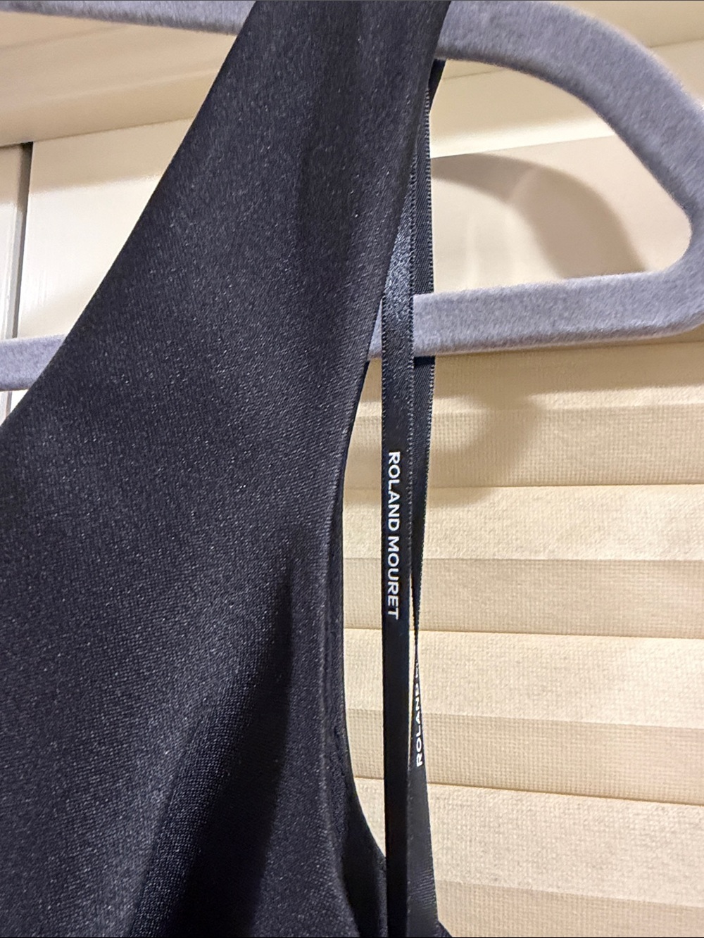 NWOT Roland Mouret Black Peplum Maxi Dress with Contrast Buttons, Size US 6 - Picture 6 of 14